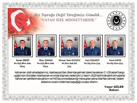 Son dakika...Yüreğimiz yandı! MSB açıkladı: Düşen uçakta 20 askerimiz şehit oldu — haber görseli