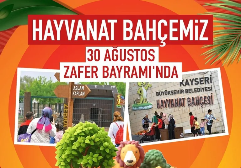 30 Ağustos’ta Kayseri Büyükşehir Belediyesi Hayvanat Bahçesi ücretsiz! — haber görseli