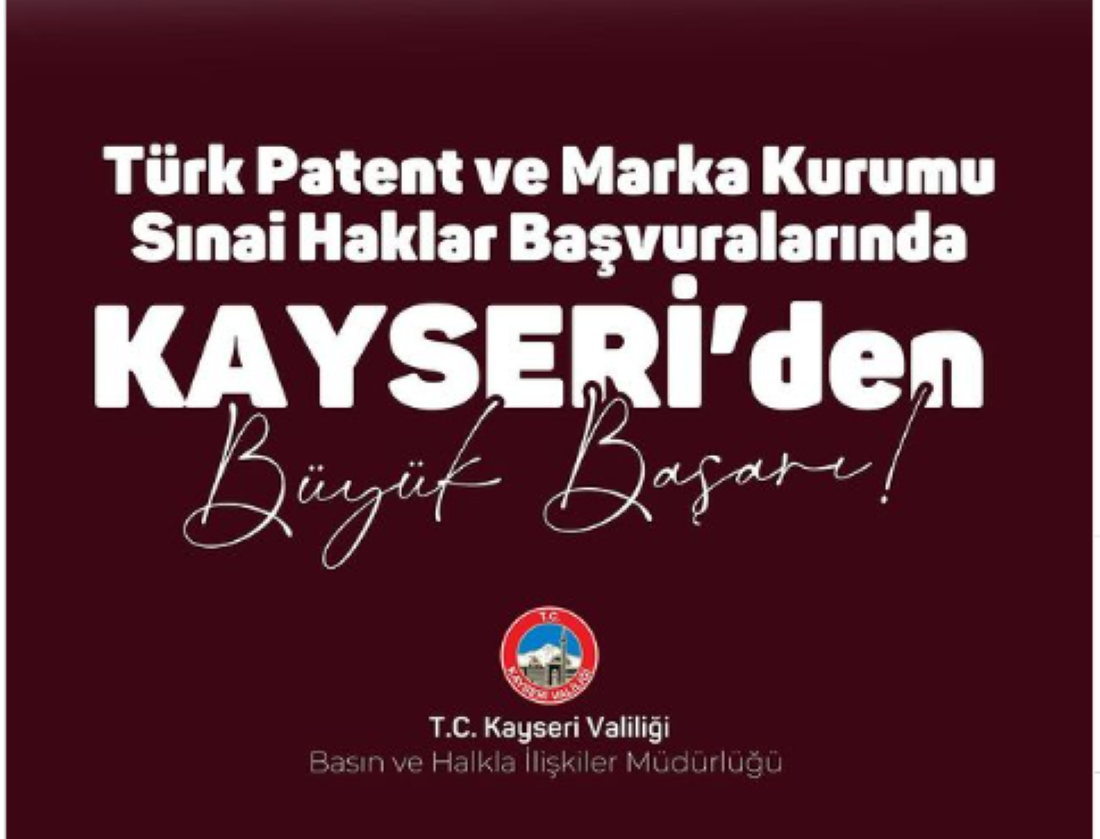 Kayseri 81 il arasında 2023 yılında 3464 tasarım başvurusu ile 4’üncülük, 2024 yılının ilk iki ayında 808 başvuru ile 3’üncülük sırasında yer aldı.