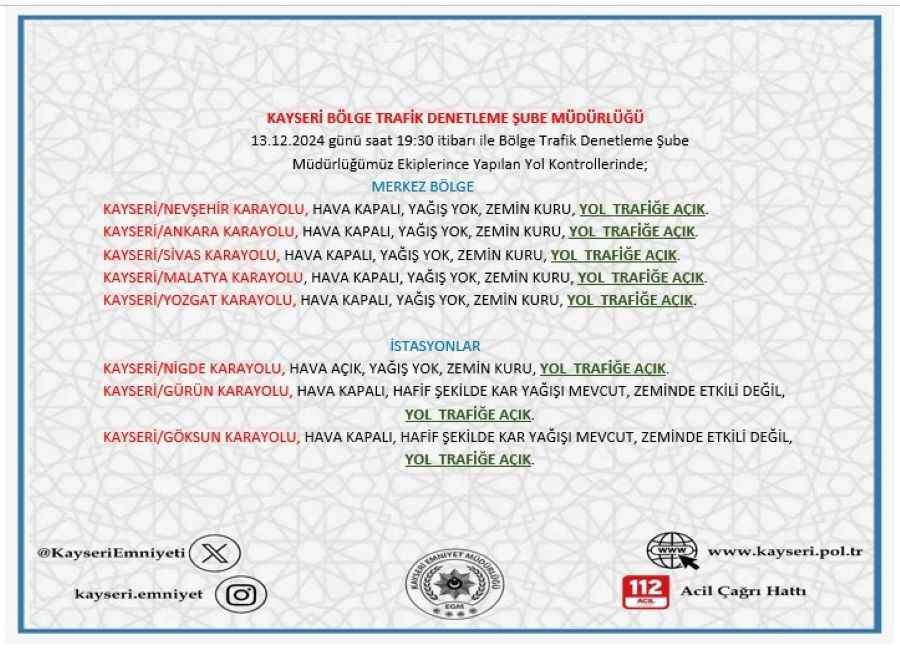 kayseri-bolge-trafik-sube-mudurlugu-13-aralik-itibariyla-karayollarindaki-son-durumu-paylasti-hafif-kar-yagisi-gozlenen-bolgelerde-dahi-yollar-trafige-acik-durumda