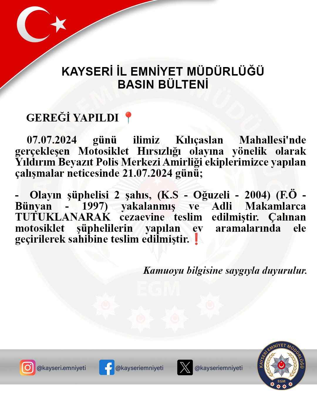 7-temmuz-2024-gunu-kilicarslan-mahallesinde-gerceklesen-motosiklet-hirsizligi-olayina-yonelik-yildirim-beyazit-polis-merkezi-amirligi-ekipleri-titiz-bir-calisma-yuruterek-olayin-suphelilerini-yakaladi