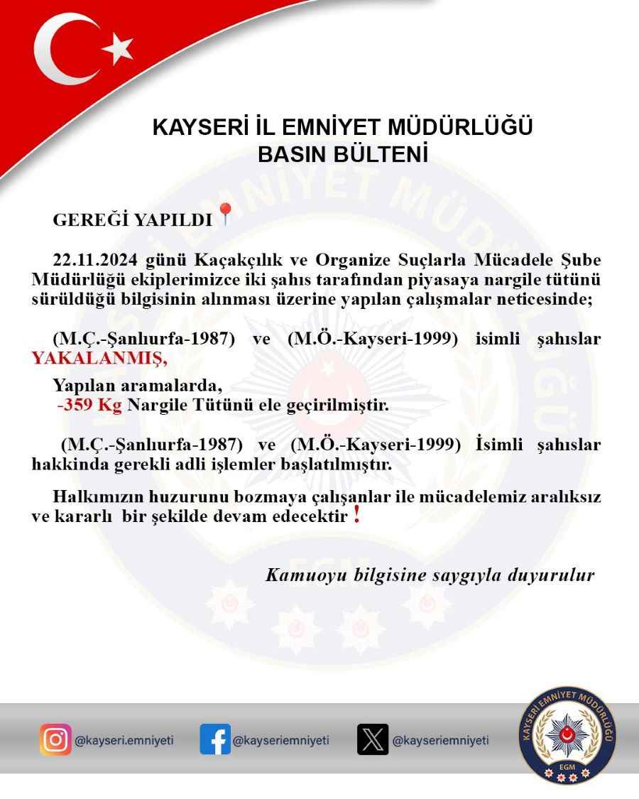 kayseri-il-emniyet-mudurlugu-duzenledigi-operasyonda-359-kilogram-kacak-nargile-tutunu-ele-gecirdi-olayla-ilgili-2-supheli-gozaltina-alinirken-adli-islemler-baslatildi