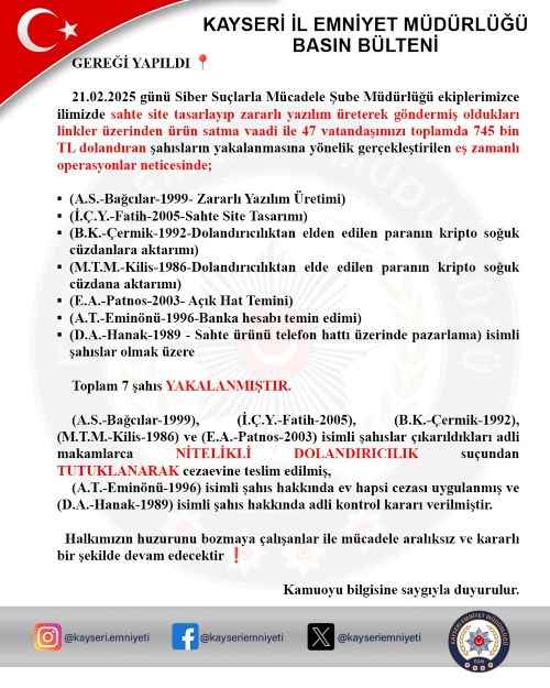 sahte-site-ve-yazilimlarla-745-bin-tl-dolandiran-7-kisi-kayseride-yakalandi