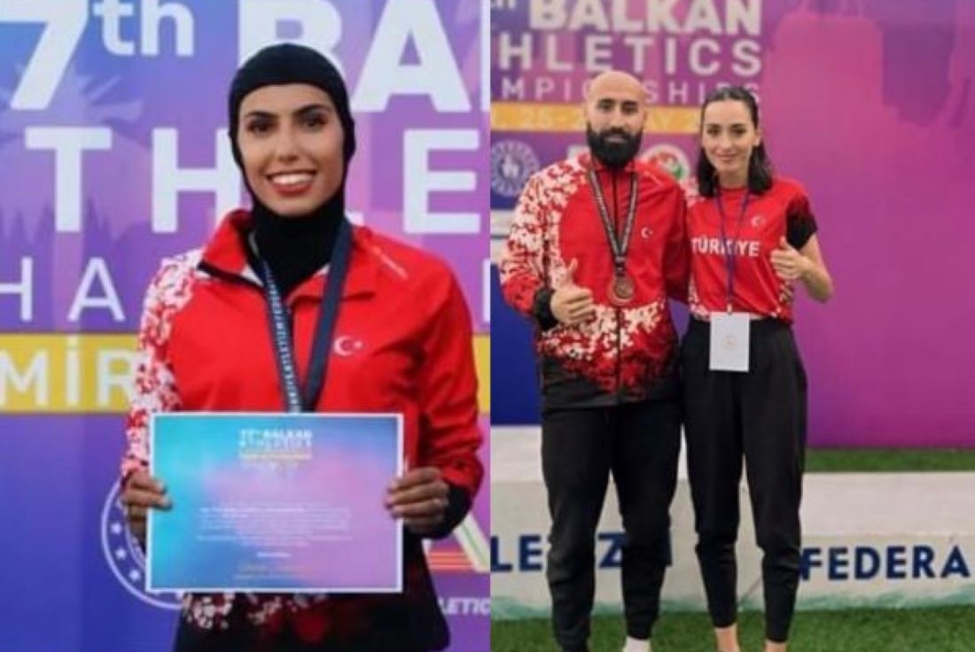  İzmir ev sahipliğinde yapılan 77’nci Balkan Büyükler Atletizm Şampiyonasına Kayseri’den katılan Burcu Subatan birinci, Tugay Bayram 3’üncü oldu.