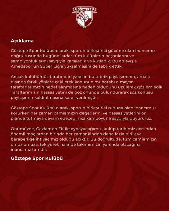 goztepe-amedspor-icin-paylastigi-tebrik-mesajini-taraftar-tepkileri-sonrasi-kaldirdi-kulup-kararin-camia-hassasiyetleri-gozetilerek-alindigini-acikladi
