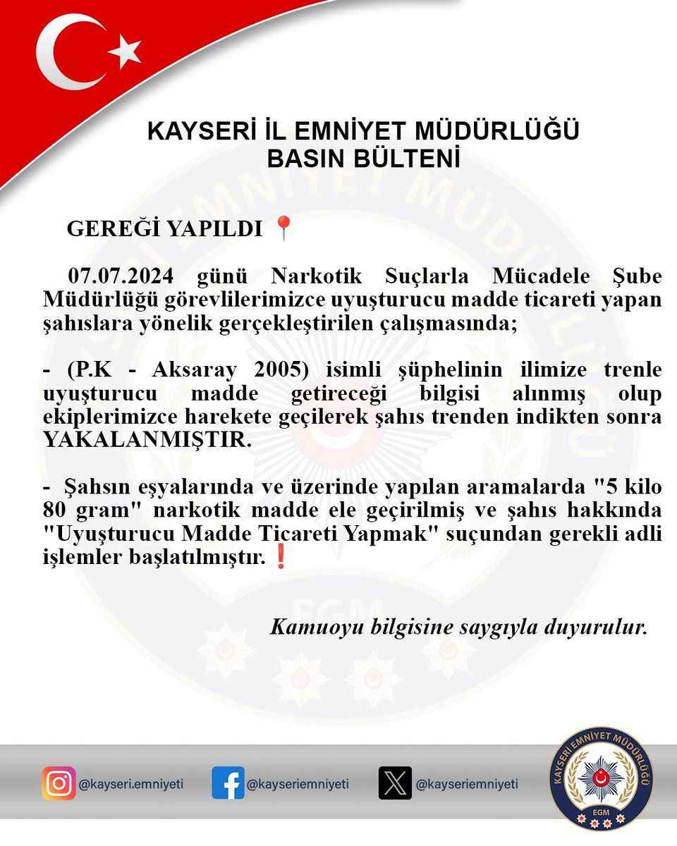 kayseride-polis-ekipleri-tarafindan-kente-uyusturucu-madde-getirmek-amaciyla-trenle-seyahat-ettigi-tespit-edilen-pk-yakalandi-supheli-hakkinda-gerekli-adli-islemler-baslatildi