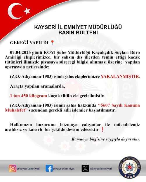 kayseri-il-emniyet-mudurlugu-kom-sube-mudurlugu-ekipleri-kacakcilikla-mucadele-kapsaminda-buyuk-bir-operasyona-imza-atti