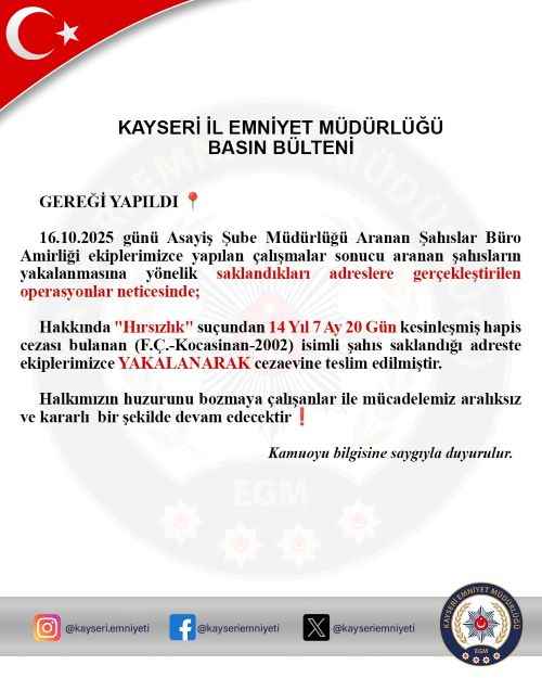 kayseri-polisi-hakkinda-hirsizlik-sucundan-kesinlesmis-14-yil-7-ay-20-gun-hapis-cezasi-bulunan-kadin-firariyi-saklandigi-adreste-kiskivrak-yakaladi-zanli-islemlerinin-ardindan-cezaevine-teslim-edildi