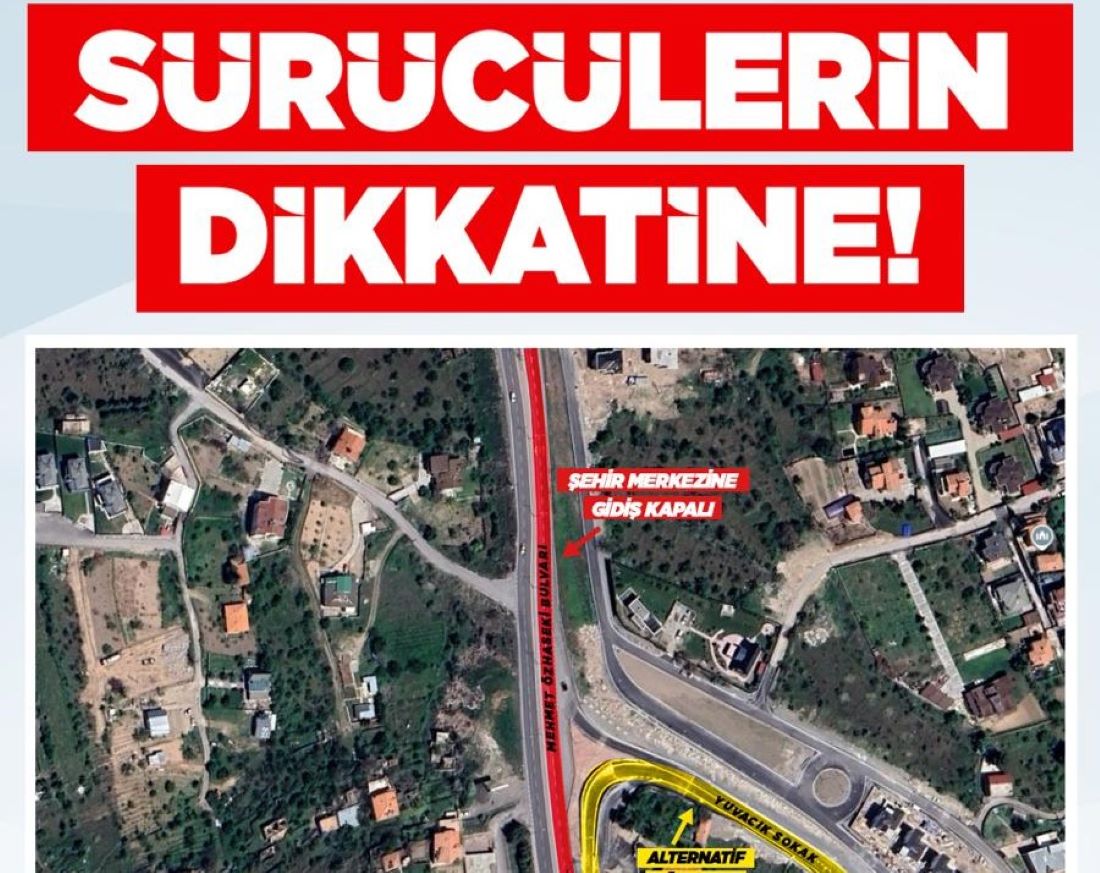 Meteoroloji Katlı Kavşak Projesi çalışmaları nedeniyle Mehmet Özhaseki Bulvarı’nın şehir merkezi yönü 23 Ekim saat 21.00’den 24 Ekim saat 05.00’e kadar trafiğe kapalı olacak.