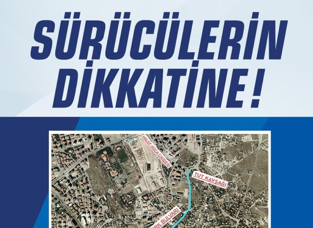 Dikkat Kayseri! Atatürk Bulvarı bu gece 20.00’de trafiğe kapanıyor! Alternatif güzergâhları kullanmayı unutmayın