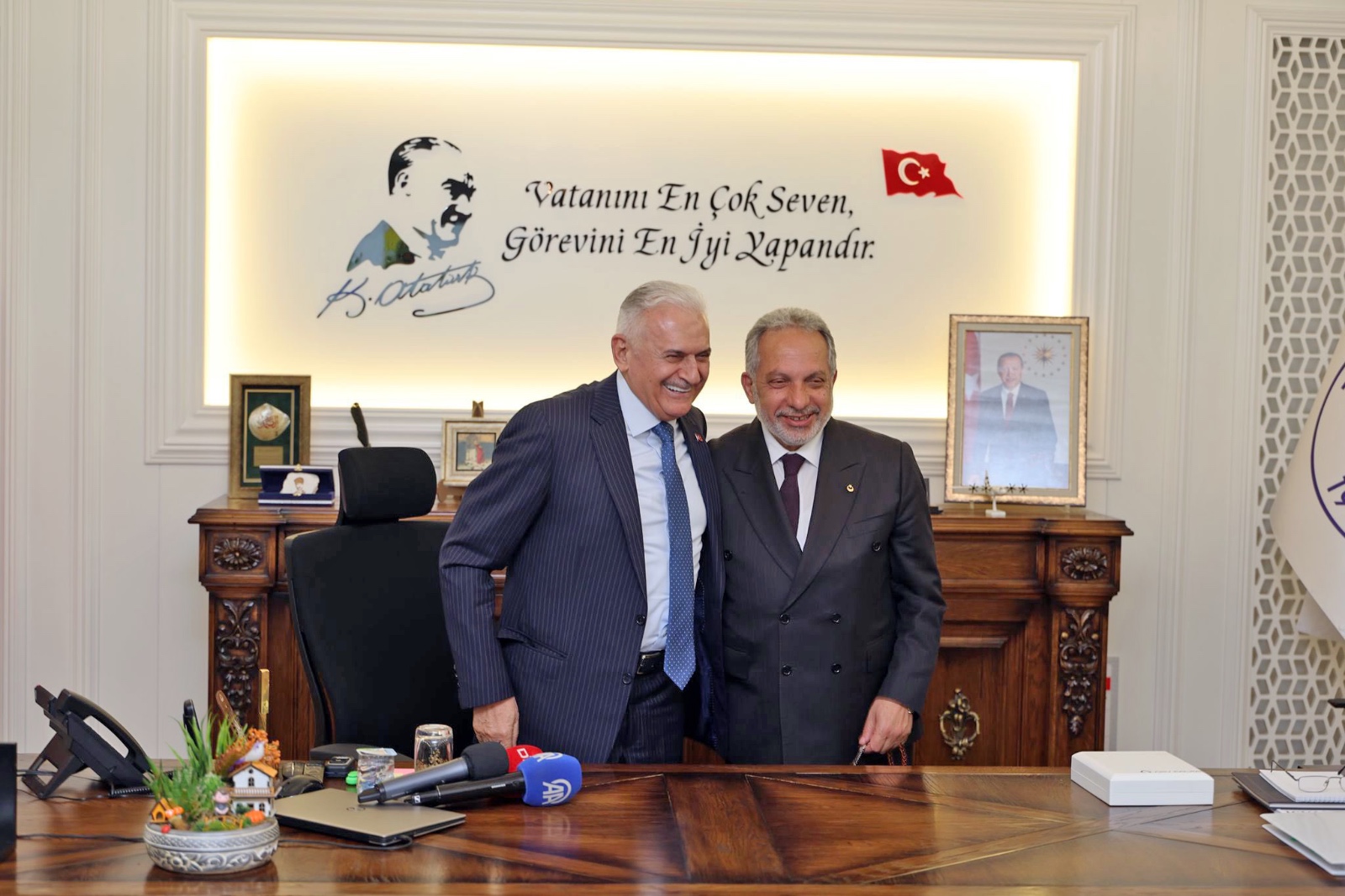 Aksakallar Heyeti Başkanı Binali Yıldırım'dan Talas Belediyesi'ne Ziyaret 