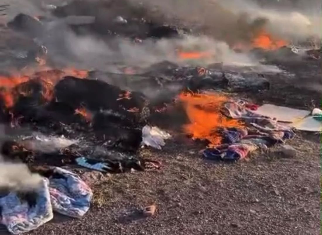 Bünyan'da Çöplük Alanda Yangın