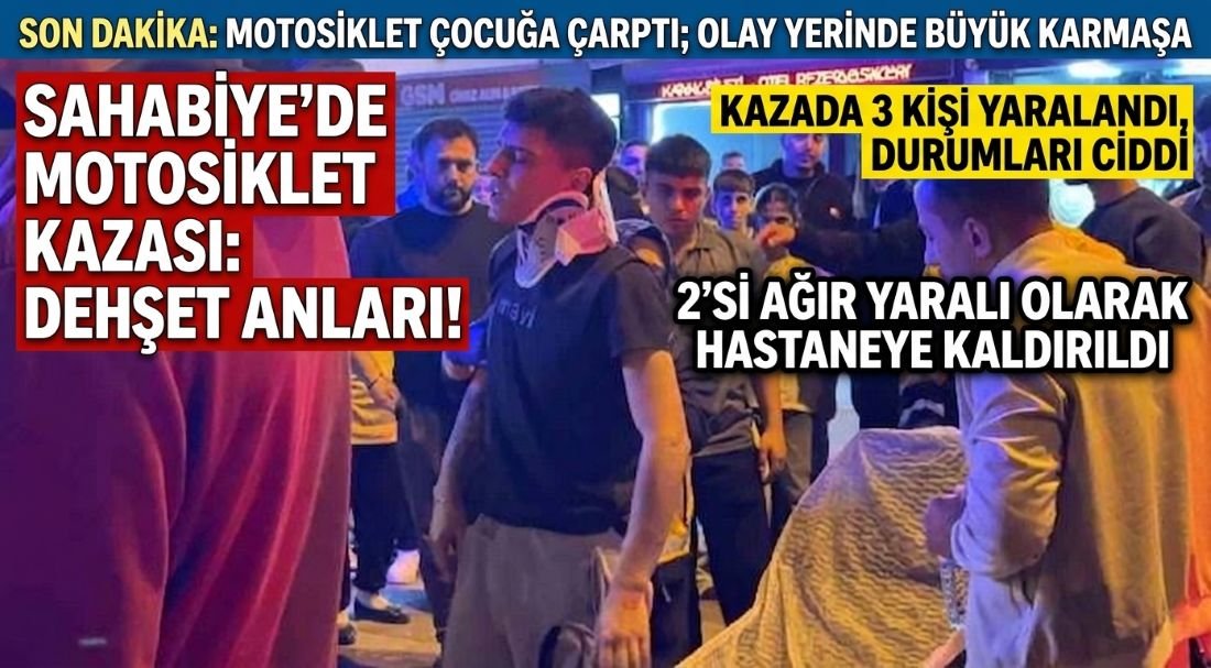 Sivas Caddesi'nde Feci Kaza! 12 yaşındaki çocuk bariyerden atladı, motosiklet çarptı: 2 Ağır Yaralı