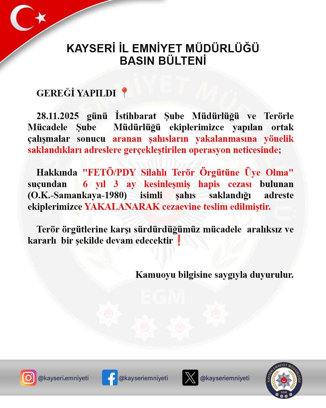 kayseride-fetullahci-teror-orgutune-feto-uye-olmak-sucundan-aranan-hukumlu-yakalandi
