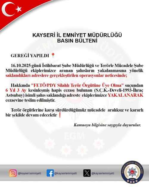 kayseri-polisi-fetopdy-silahli-teror-orgutune-uye-olma-sucundan-6-yil-3-ay-hapis-cezasi-bulunan-ihrac-astsubayi-saklandigi-adreste-yakalayarak-cezaevine-teslim-etti